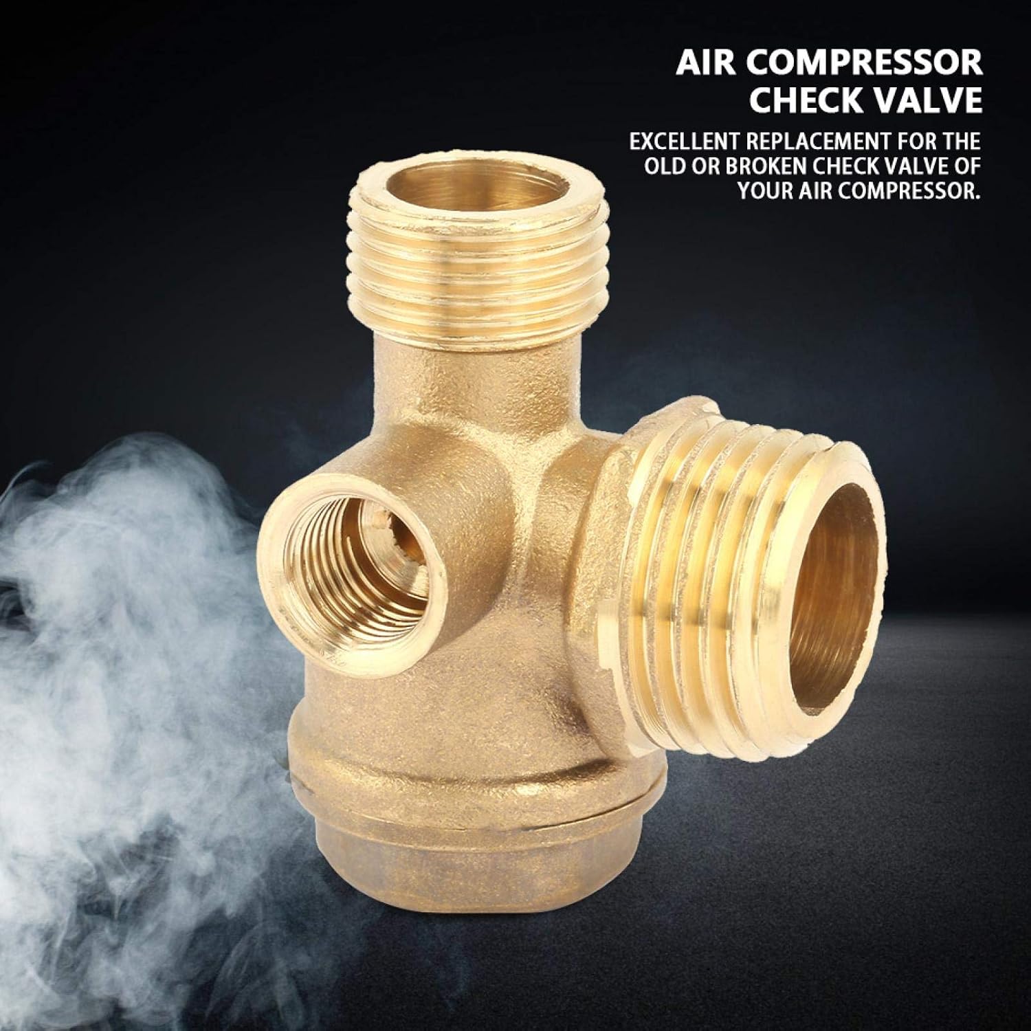 KUIDAMOS 3 Port Brass Air Compressor Male Threaded Check Valve,Air Compressor Check Valve,for Tube Connecting, Air Pressure Tank And Compressor Piston Pump - Image 4