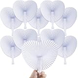 Pangda 60 Pack Sage Green Round Paper Folding Fans - Wedding Favors, Party Decor, DIY Craft Fans