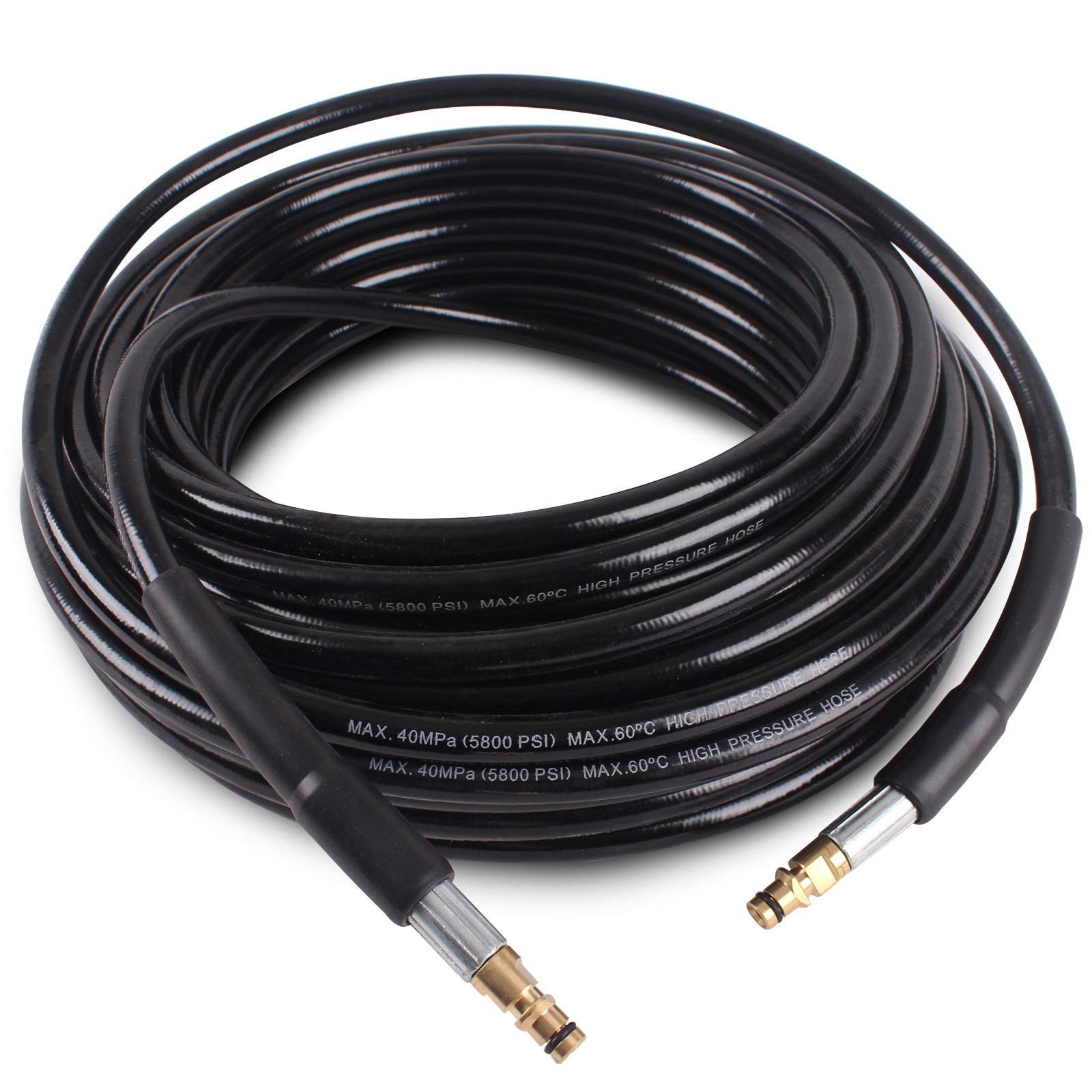 NAMOTEK 15M High Pressure Washer Replacement Hose for Karcher K2 K3 K4 K5 K6 K7 Series Extension Hose Drain Cleaning kit Fitting Quick Connector Black…