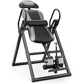 YOLEO Inversion Table for Back Pain w/Removable Lumbar Pad ITX320 | w/ Reversible Ankle Holders, Foldable, Easy Assembly