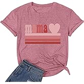 Best Mom Ever Shirts for Women Funny Cute Floral Butterfly Graphic Print Tee Summer Casual Short Sleeve Tops