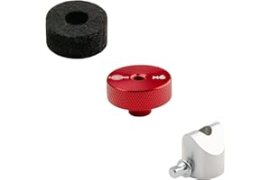 Leconova CY Cymbal Lock Nut Washer Set, Full Aluminum CNC Machined Clamp Base with Square Head Screws, Compatible with Roland V-Drums (M6 Thread)