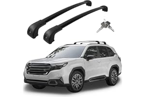 KOARIGO Roof Rack Cross Bars Compatible with Subaru Forester Sport/Touring 2025, Adjustable Aluminum Heavy Duty 300 LBS Anti-Theft Lock Cargo Carrier Rooftop Crossbar Accessories for Bike, Snowboard, Luggage