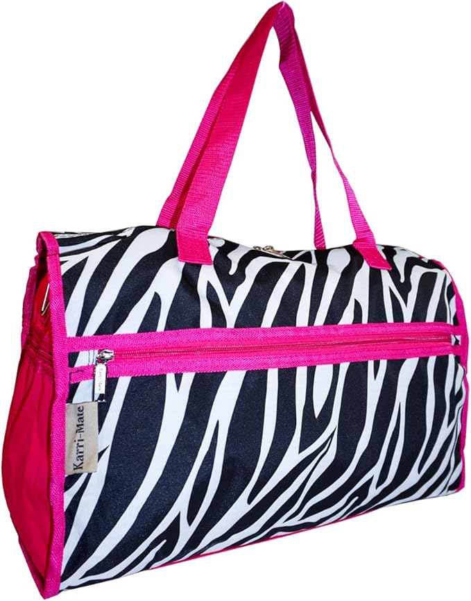J Garden Pink Zebra Duffel Bag 19inch Travel Duffels