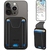Miroddi for MagSafe Wallet, Works with Apple Find My, Stronger Magnetic Phone Wallet Tracker for iPhone 16/15/14/13/12 Series, Magnetic Card Holder with Privacy Flap, RFID Blocking, Fit 7 Cards, Black