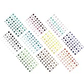 (Pack of 10) 54pcs/Pack Round Assorted Size self Adhesive Enamel dots | 30 mix colors,scrapbooking embellishments,craft materials