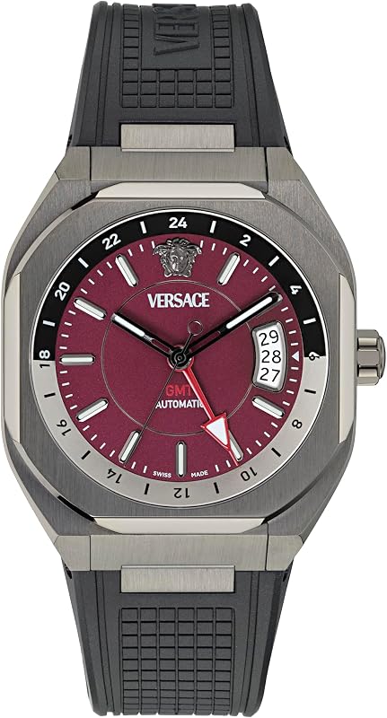 Herren Analog Automatik Armbanduhr V-Contempo GMT
