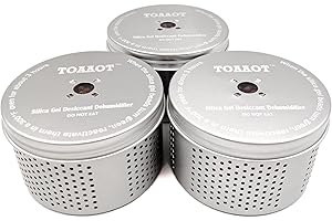 Gun Safe Dehumidifier, TOAAOT 200g Silica Gel Desiccant Canister Small Dehumidifier for Safe & Gun Cabinets(3 Units)