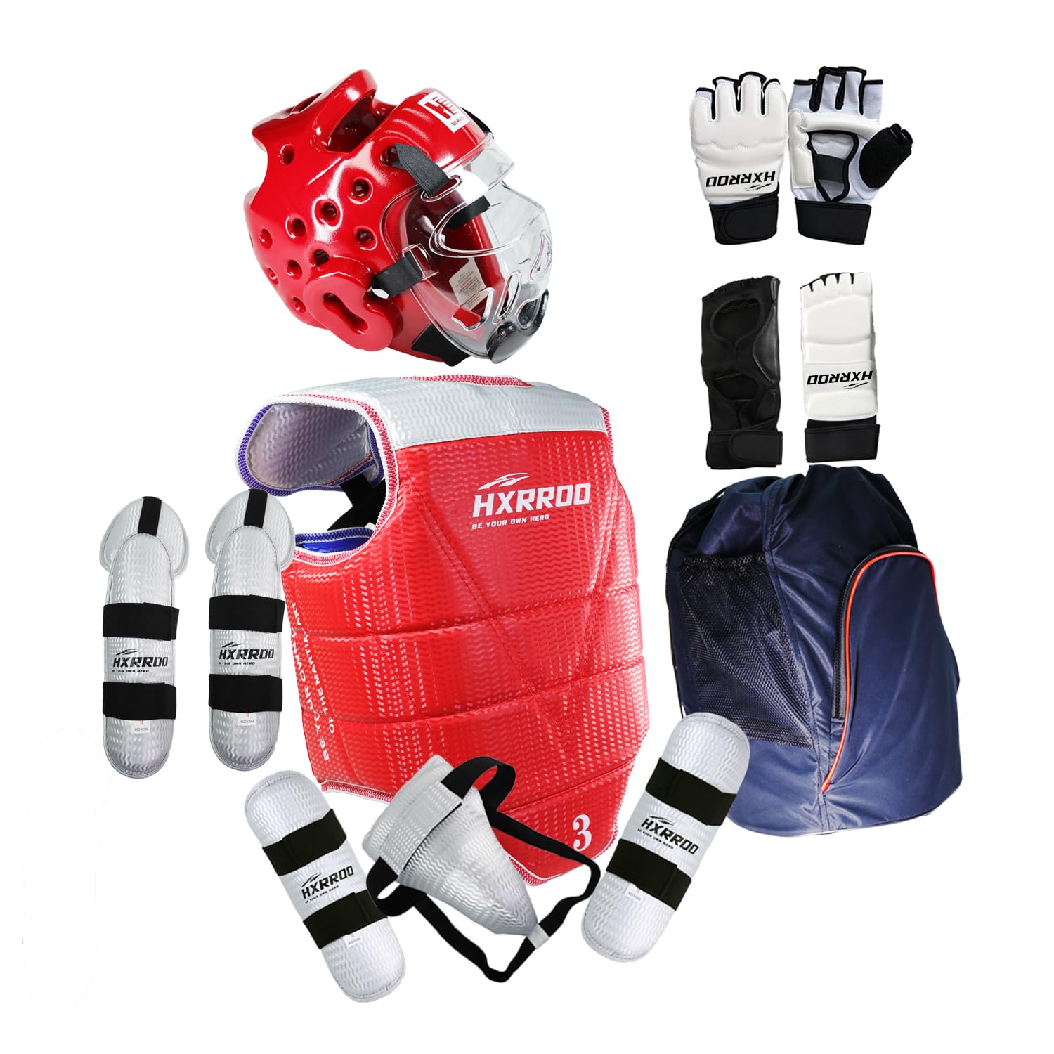 HXRROO 13 pcs Taekwondo Sparring Gear Set Ultimate