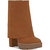 INC Womens Acelina Faux Suede Cuffed Booties Brown 6 Medium (B,M)