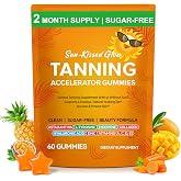 Astaxanthin Tanning Gummies &ndash;Enhance Natural Tan, Nourish &amp; Protect Skin | 60 Count Tanning Gummies for Women | with Astaxanthin,Beta-Carotene&amp;Lycopene Antioxidant, Sun-Free Glow, Daily Beauty Gummies