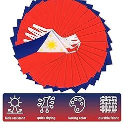 Philippines String Flag Pennant Banner, Small Mini