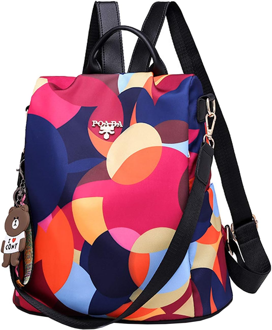 SPEEDEVE Women Anti-Theft Backpack Waterproof Handbag,Multicolor