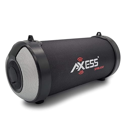 Axess Portable Wireless Bluetooth Speaker — USB C, FM Radio, Aux