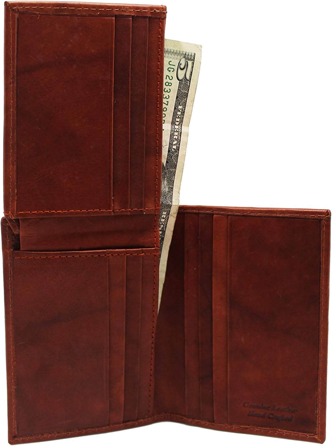 Juzar Tapal CollectionRFID Leather L-Fold Wallet for Men Card Case ID Holder Bifold Trifold Snake Texture (J700LF, Camel Tan)