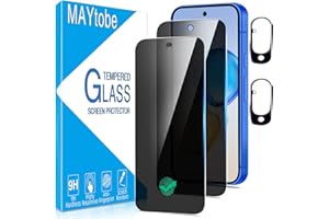 MAYtobe [2+2 Pack] Google Pixel 10 Privacy Screen Protector Tempered Glass, Privacy Screen Protector with Camera Lens Protect