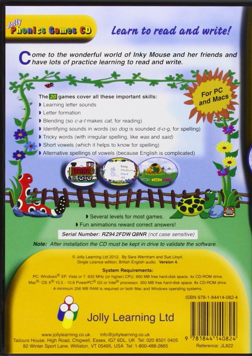 letter d games on Amazon Com Jolly Phonics Games Cd Single User Sara Wernham Sue Lloyd Office Products