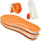 Inserts for Men & Women - 4D Cloud Shoe Insole Super Soft Comfort Memory Foam Inserts (Orange, Men: US 11-13)