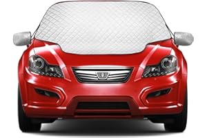 Kekilo Windshield Cover for Snow and Ice, Upgraded 4-Layer Material Thickened Windshield Snow Cover with Mirrors, Waterproof 