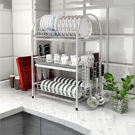 Amazon Com Kitchen Shelf Kitchen Stainless Steel Dish Drainer