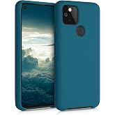 kwmobile Case Compatible with Google Pixel 5 Case - TPU Silicone Phone Cover with Soft Finish - Teal Matte