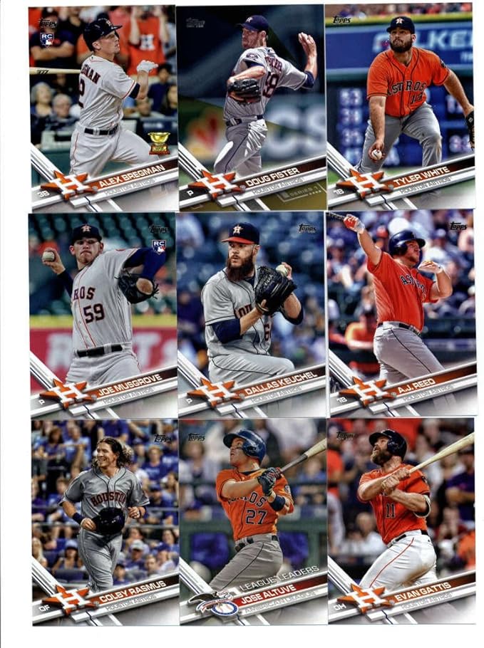2017 World Series Champions Baseball Cards Houston Astros