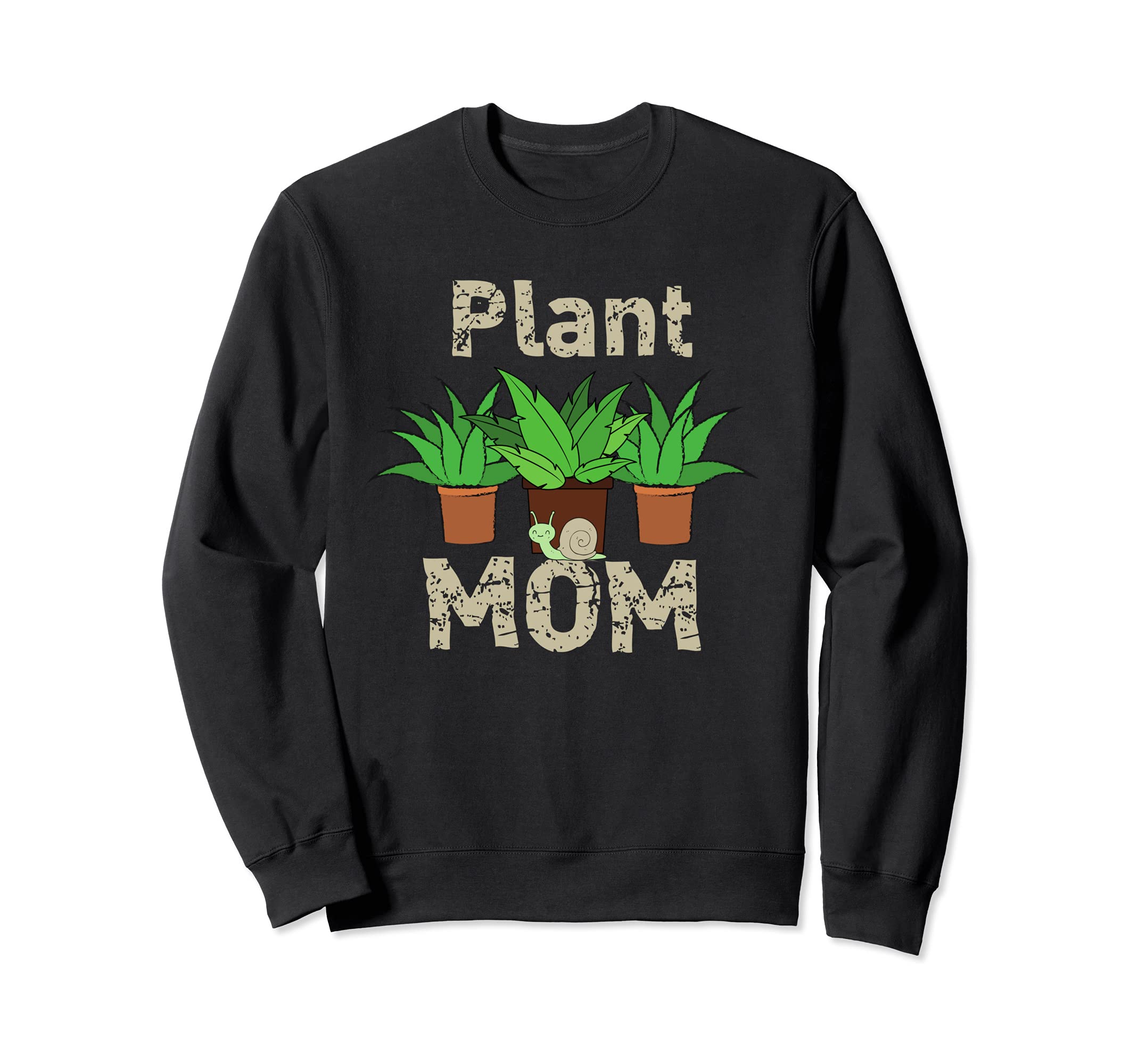 Adorable Plant Mom with Snail Plants Lover Cactus Lover Sweatshirt