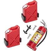 ShareGoo RC Simulation Decoration Plastic Mini Fuel Tank &amp; Fire Extinguisher Compatible with Traxxas TRX4 Axial SCX10 Redcat Gen7 1/10 RC Rock Crawler