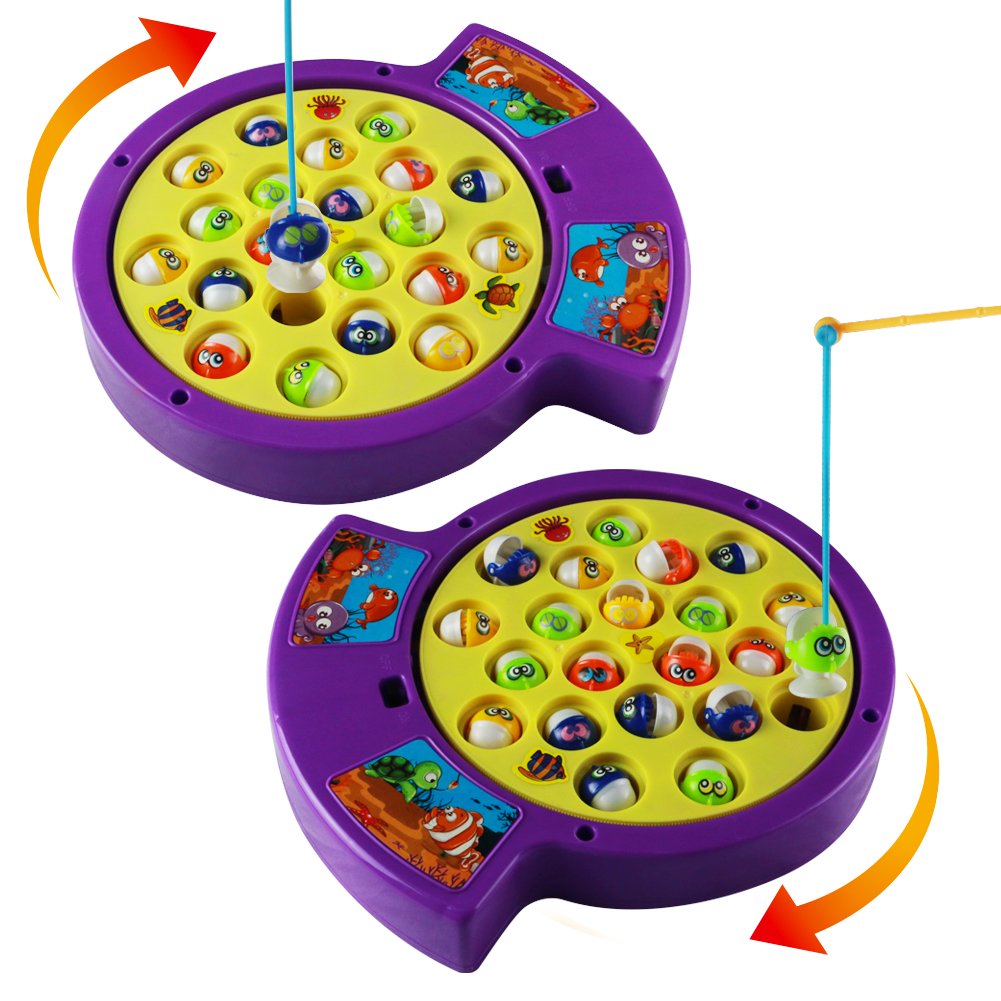 Gioco della Pesca Pesci con 2 Piastra 42 Pezzi Giocattolo Set Bambini Giocattolo Educativo su 3 4 5 Anni