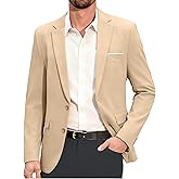 Mens Blazer Fashion Casual Formal Sport Coat Slim Fit Lightweight Business Suit Jacket Two Button Tuxedo for Wedding Prom