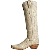 WINDBXYB Western Boots women, White Cowboy Boots Women, Womens Knee High Boot Ivory White,10