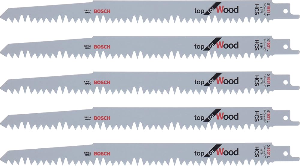 Bosch S 1531 L Top for Wood Recip Saw Blade 240 x 19 x 1.5 mm 5 mm Pitch