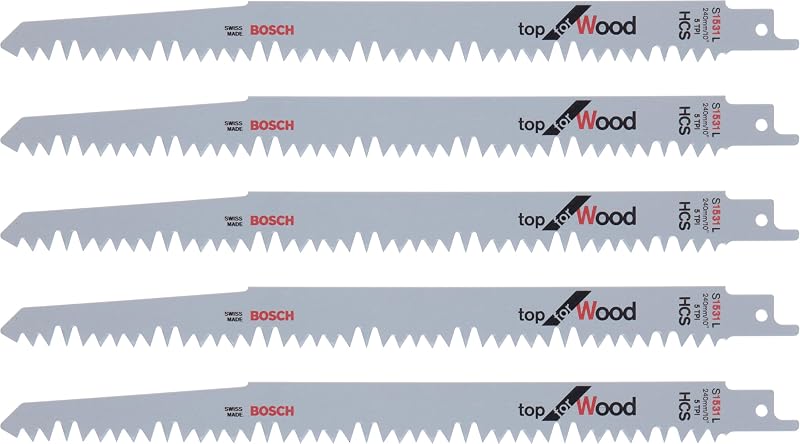 Bosch S 1531 L Top for Wood Recip Saw Blade 240 x 19 x 1.5 mm 5 mm Pitch