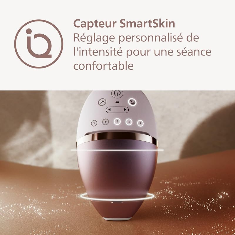 Lumea série 8000, Épilateur à lumière pulsée, alternative à l'épilation laser, technologie SenseIQ, 4 accessoires pour corps, visage, maillot, aisselles, tondeuse-stylo compact, BRI949/00