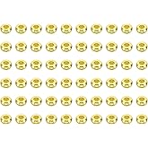 PATIKIL 3mm Spacer Beads, 100 Pcs Flat Bead Spacers Bulk Flat Round Disc Beads Loose Metal Brass for Jewelry Making DIY Bracelets Necklace, Gold Tone