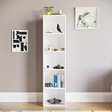 Vida Designs Oxford 5 Tier Cube Bookcase White Freestanding H132xW32xD24cm view 2