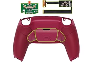 eXtremeRate Cosmic Red Rubberized Grip Programable Rise 2.0 Remap Kit for ps5 Controller BDM-010 BDM-020, Upgrade Board & Red