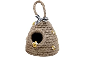 Handmade Beehive Ornaments Hand – Lightweight Sleek Woven Bee Hive Decorations, Stylish Honey, Tiered, Tray Decor Desktop Hom