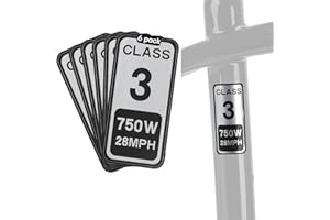 POWALLON EBike Class 3 Stickers, 750W 28MPH Labels, Waterproof Decals for Electric Bicycle Frame, 6-Pack