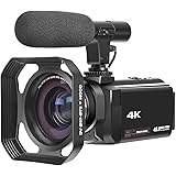 4K Camcorder with Microphone Ultra-HD 48MP Digital Camera 3.0 Touch Screen Function WiFi Digital Video Camera IR Night Vision Camcorder with lens