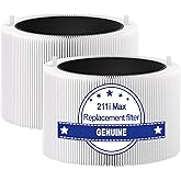 GRN FIL Upgraded 211i max replacement filter 2-Pack | Compatible with blueair Blue Pure 211i/211i+/211i Max Air Purifiers - High-Efficiency HEPA for Dust, Smoke & Odors.