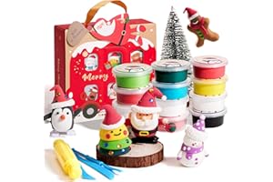 MIROLA KIDS Running Air Dry Clay Kit for Kids, Snowman Making Kit, Create Your Own Clay That Can Running, Safe & Non-Toxic, Christmas Modeling Clay Kit, Craft Project Gifts for Boys & Girls