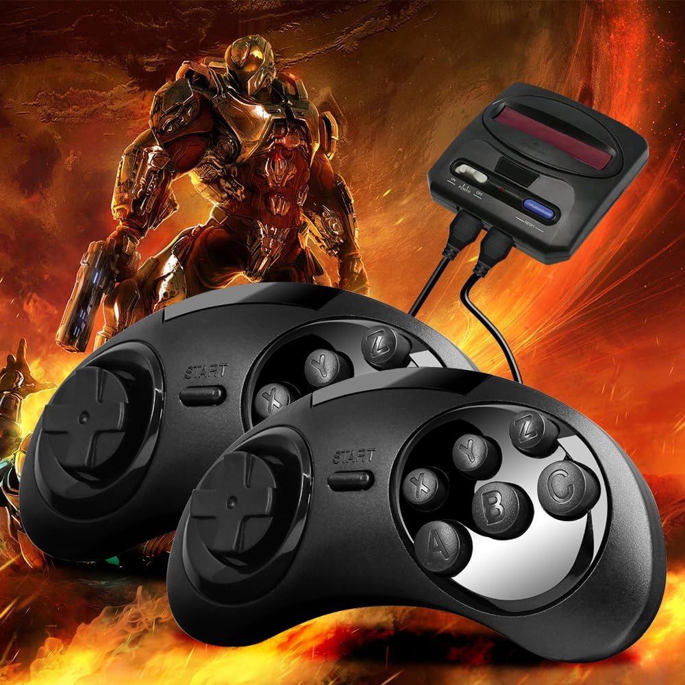 AFUNTA 6-Button Controller Compatible Sega Classic Genesis (2 pcs), NOT for the Sega Genesis Mini: Electronics