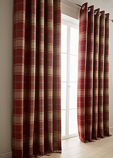 Styled For Your Home Wine Red Faux Wool Highland Tartan Heavy