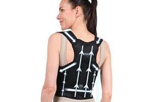 AOFIT Back Brace Posture Corrector for Women and Men, Shoulder Straightener, Adjustable Full Back Support, Upper and Lower Back Pain Relief - Scoliosis, Hunchback, Hump, Thoracic, Spine Corrector M