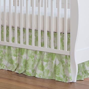 green crib skirt