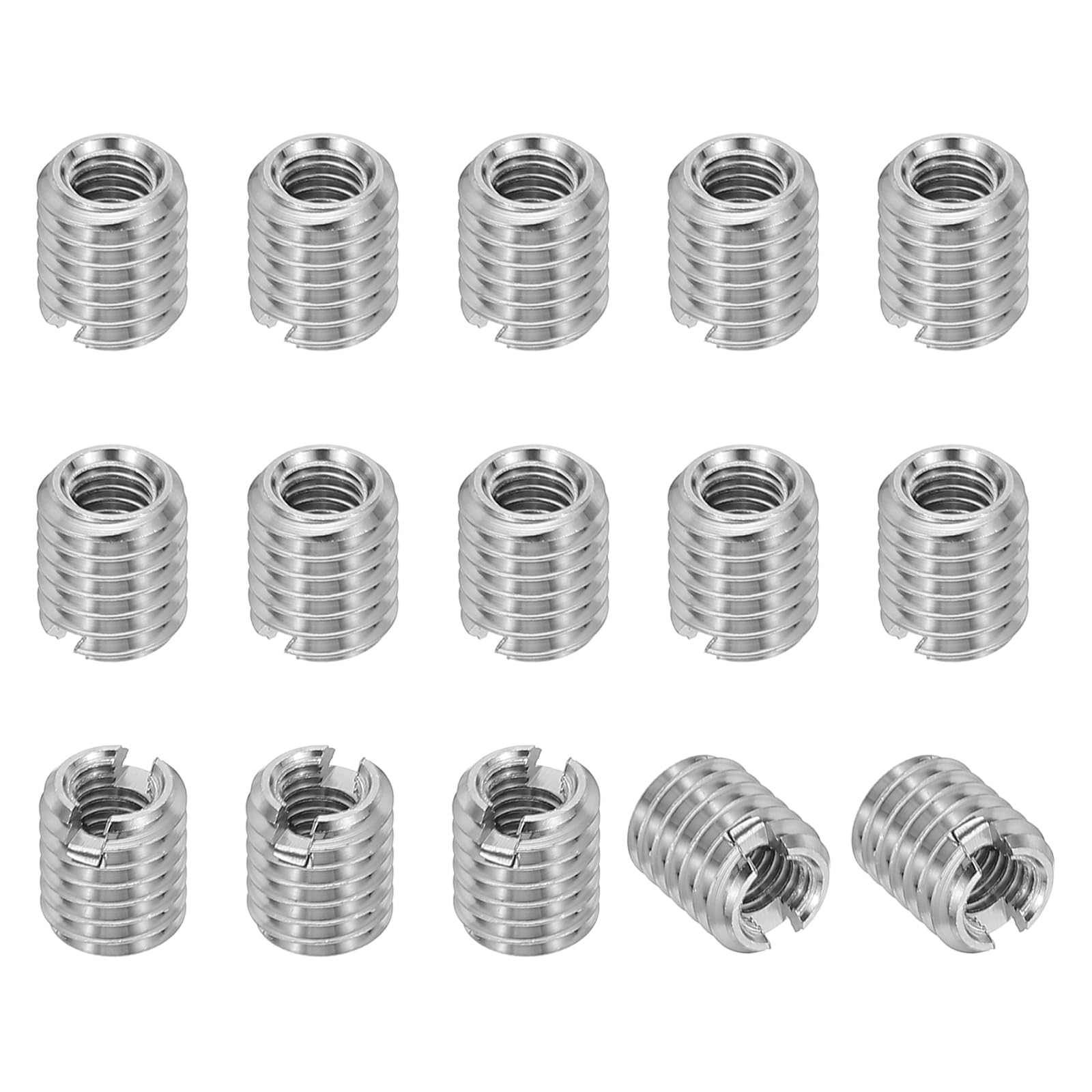 PATIKIL 316 Stainless Steel Thread Adapters Sleeve Reducing Nut, 15 Pcs M5 x 0.8 Male to M3 x 0.5 Female Repairing Insert Nut Screw Reducer Conversion Fastener 6mm