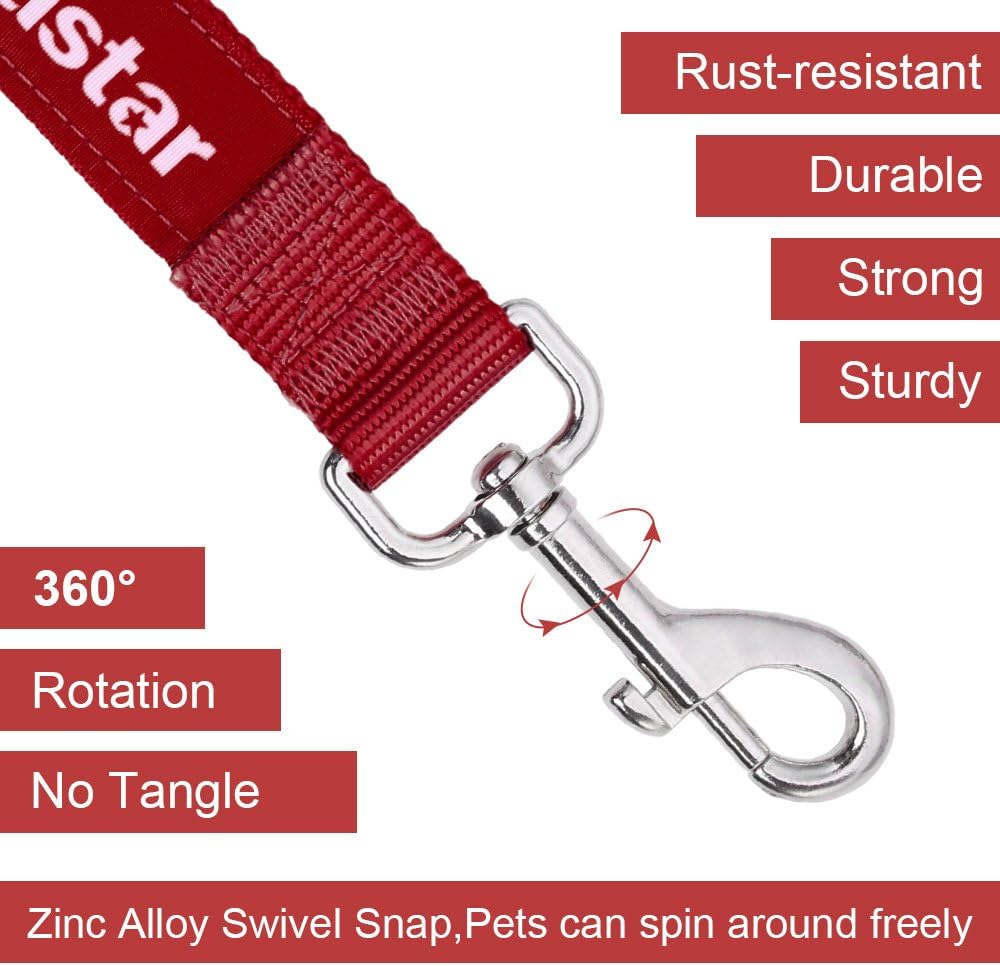 Vastar 2 Packs Adjustable Pet Dog Cat Car Seat Belt Safety Leads Vehicle Seatbelt Harness, Made from Nylon Fabric : Pet Supplies