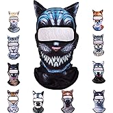 1pc 3D Animal Balaclava Face Mask Cat Full Face Mask with Ears for Music Festivals Raves Ski Halloween Party