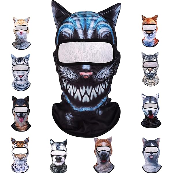 Cagoule Animal 3d Husky Chien Masque De Ski Pour Femme Adultes Hiver